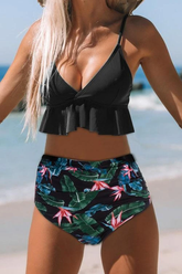 Ruffle Cute Floral Bikini